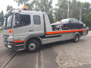 Autómentés Budapest központjában BMW autó mentése